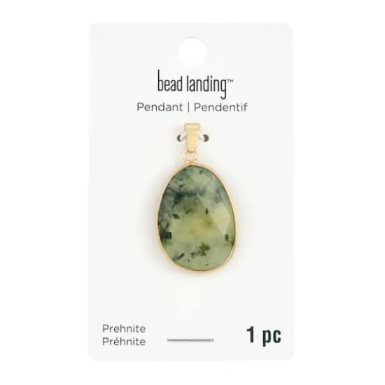 Prehnite Faceted Teardrop Pendant by Bead Landing&trade; {4}