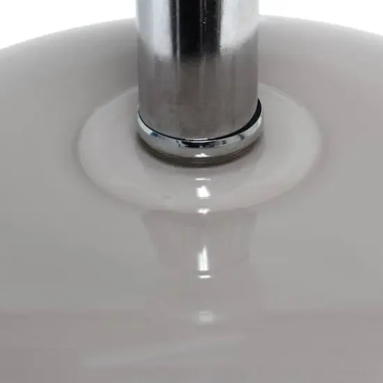 Lalia Home 15.25" Ovaloid Glass Table Lamp with White Shade Gray {8}