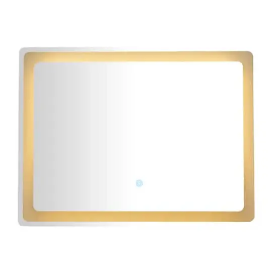 Clear Glass Modern LED Mirror, 32" x 1" x 24" {3}