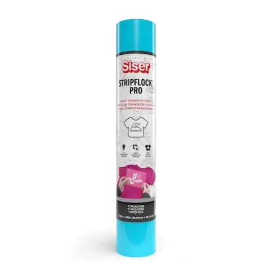 Siser&reg; StripFlock&reg; Pro Heat Transfer Vinyl Turquoise {1}