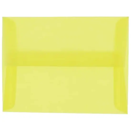 JAM Paper A1 Translucent Vellum Invitation Envelopes, 50ct. Primary Yellow {1}