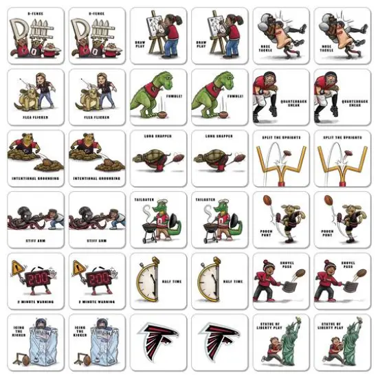 NFL Memory Match Game Atlanta Falcons {4}