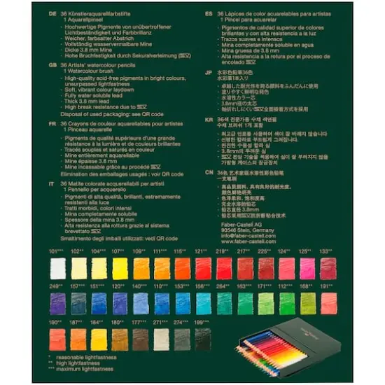 Faber-Castell Albrecht Durer Watercolor Pencils 36-Piece Gift Box Set {6}