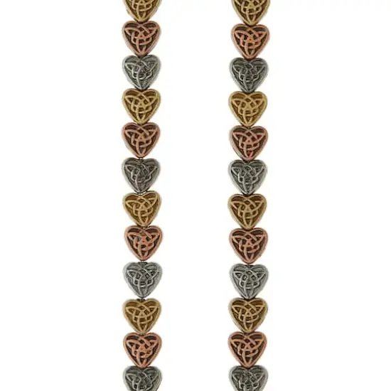 Multicolor Plated Metal Heart Beads, 6mm by Bead Landing&trade; {1}