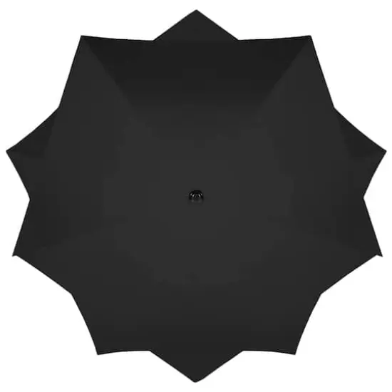 8.5ft. Outdoor Patio Lotus Umbrella Black {3}
