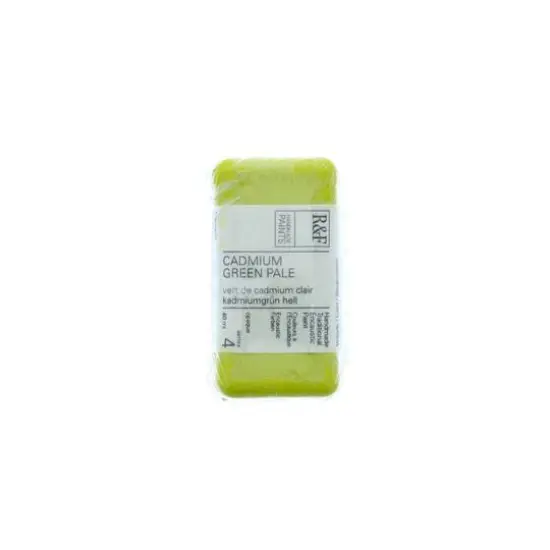 R&F&reg; Encaustic Paint Cake, 40mL Cadmium Green Pale {1}