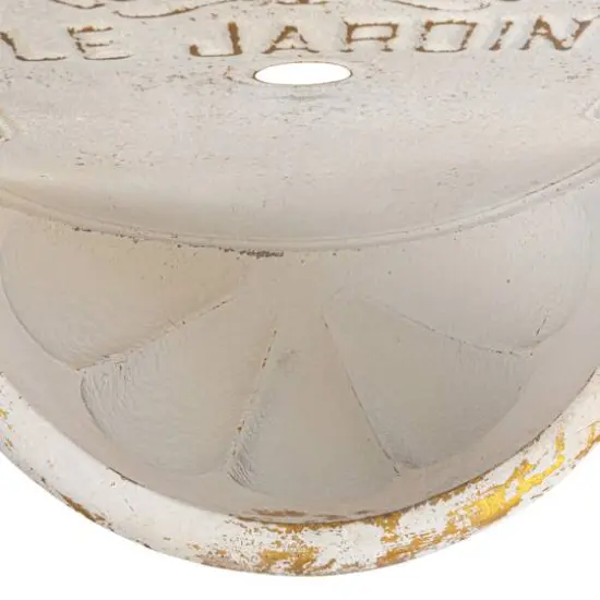 Hello Honey&reg; 28.5" White Distressed Finish Metal Wall-Mounted Planter {10}