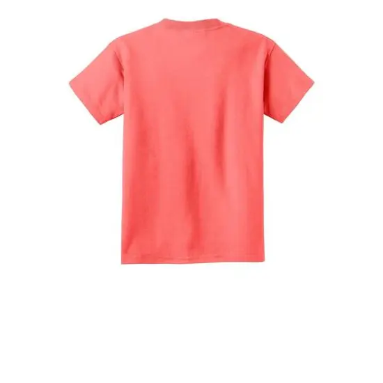 Port & Company® Beach Wash Garment-Dyed Youth T-Shirt Neon Coral {5}