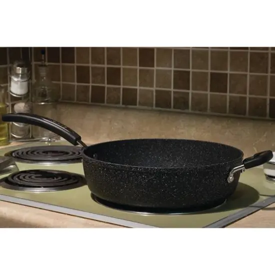THE ROCK by Starfrit 11" Deep-Fry Pan With Lid & Bakelite Handles {4}