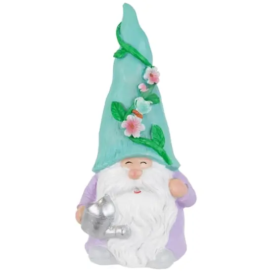 7.75" Happy Gardening Gnome with Watering Can Outdoor Garden Statue {1}