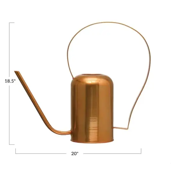 Hello Honey&reg; 18.5" Copper Modern Metal Watering Can {7}