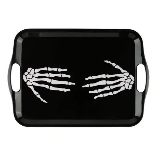 Black Skeleton Hands Melamine Tray by Celebrate It&trade; {1}