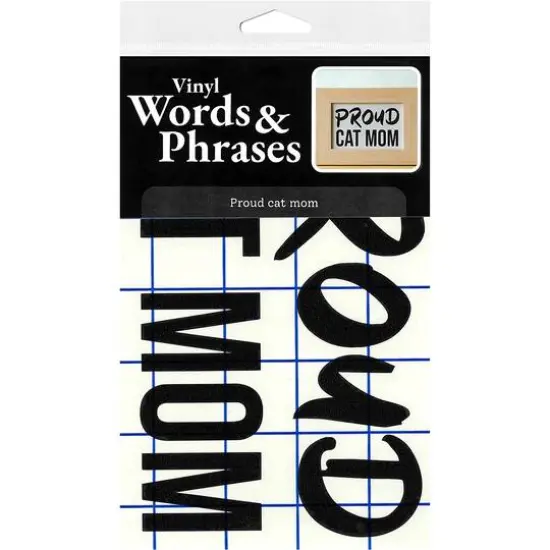 Leisure Arts&reg; Vinyl Matte Black Proud Cat Mom Decal {4}
