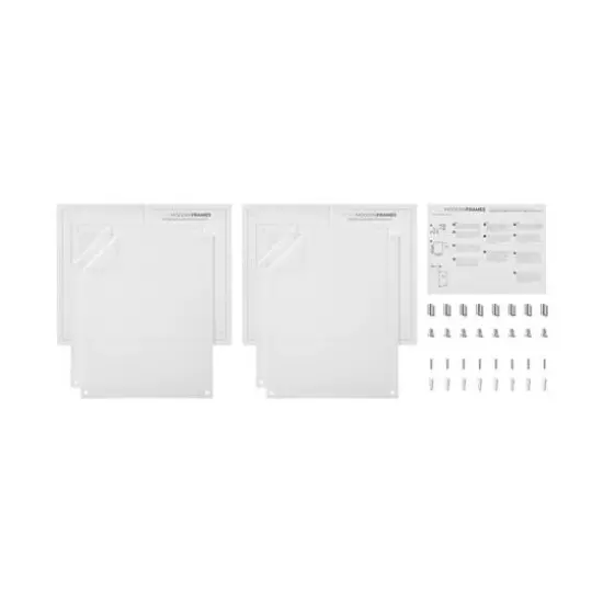 Cool Modern Frames 2 Pack Clear Acrylic Float Frame with Silver Hardware {3}