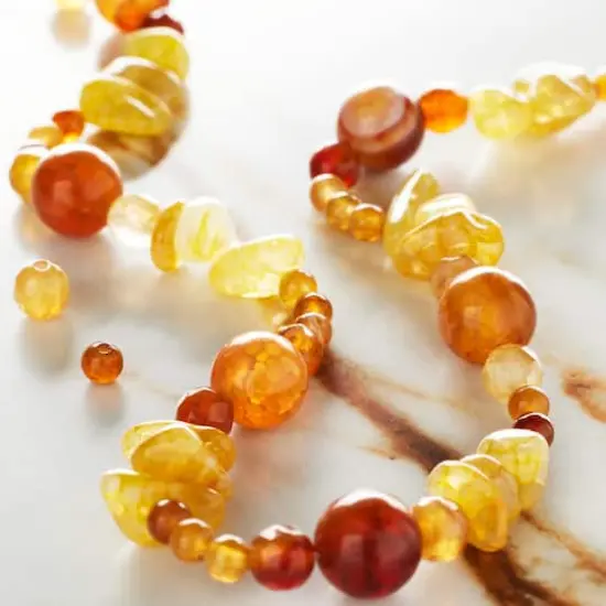 Yellow Agate Stone Semi-Precious Beads Value Pack by Bead Landing&trade; {3}