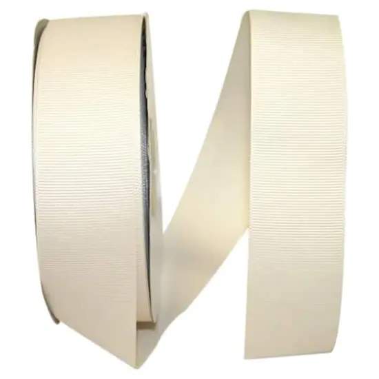 Reliant 1.5" x 50yd. Grosgrain Solid Ribbon Antique White {1}