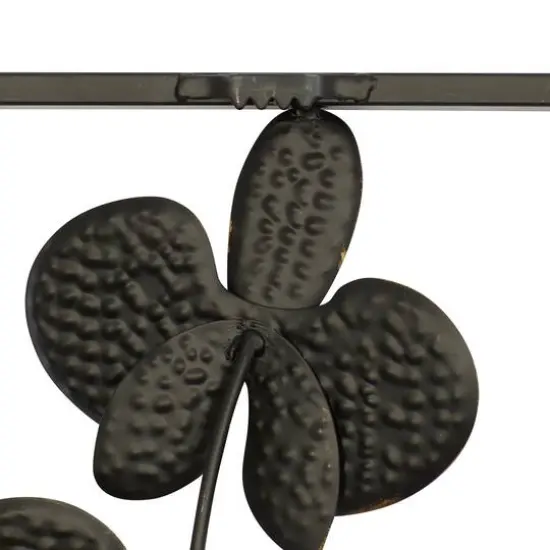 Black Floral Contemporary Wall D&eacute;cor Set {6}