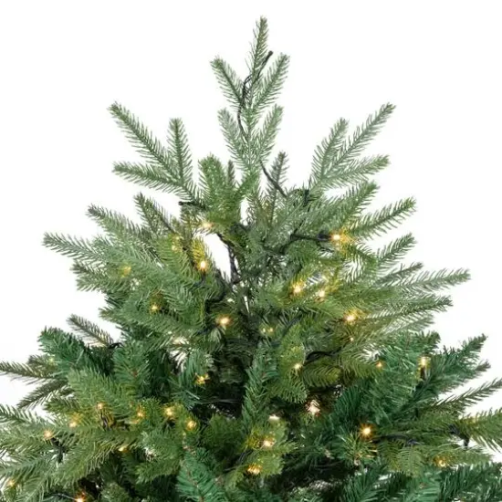 6.5ft. Pre-Lit Juniper Pine Artificial Christmas Tree, Warm White LED Lights {4}