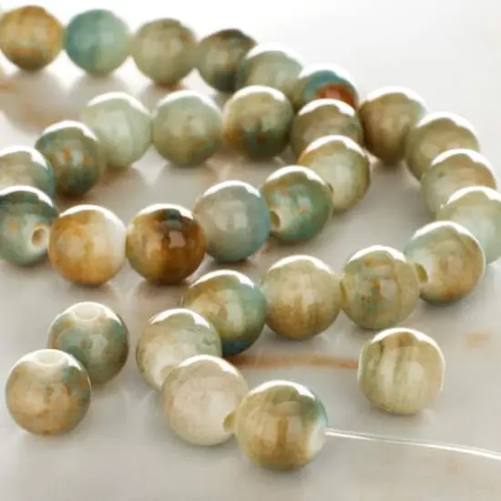 Earth Ceramic Round Beads, 8mm by Bead Landing&trade; {3}