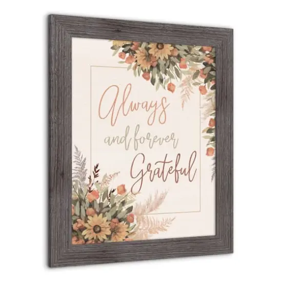 Always and Forever Grateful Western Gray Framed Print {3}