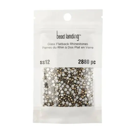 SS12 Glass Flatback Rhinestones by Bead Landing&trade; Metallic Gold {4}