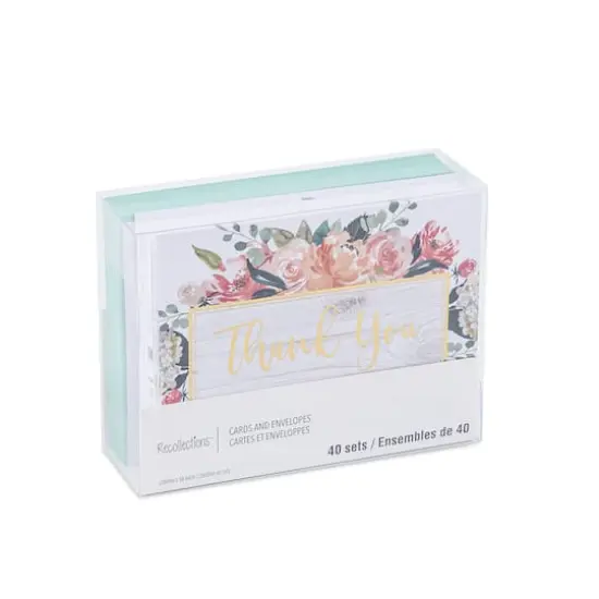 Floral Thank You Cards & Envelopes by Recollections™, 4.25" x 5.5" {5}