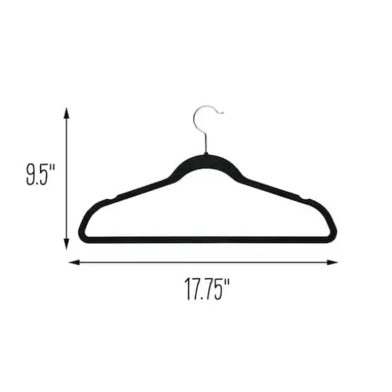 Honey Can Do Premium Velvet Black Hangers Set {7}