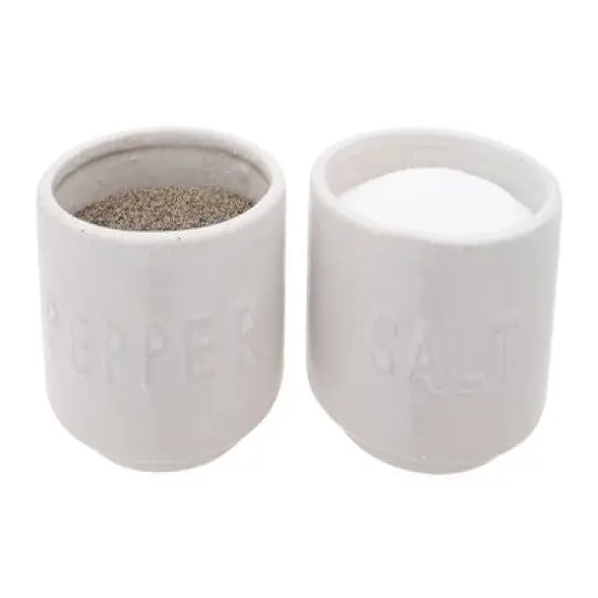 Hello Honey® White Stackable Stoneware Salt & Pepper Pinch Pots with Lid Set {1}