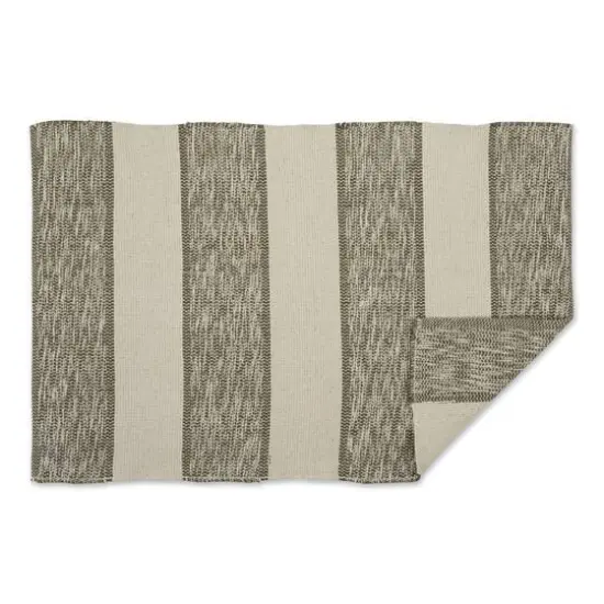 DII® Artichoke Variegated Stripe Recycled Yarn Rug Set, 2ft. x 3ft. {5}