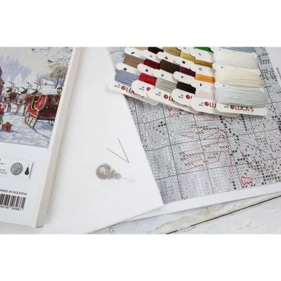 Luca-S Santa's Cottage Counted Cross Stitch Kit {10}