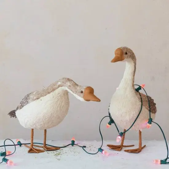 Hello Honey&reg; 15" Long Dried Grass & Foam Goose {3}