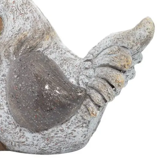 16" Gray Stone Country Hen Garden Sculpture {7}