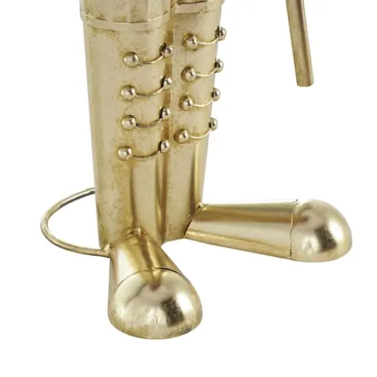 52" Red Metal Nutcracker Standing Sculpture {6}