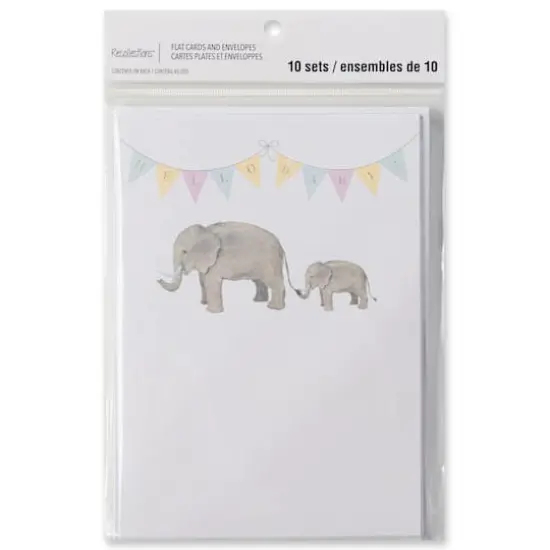 Elephant Flat Cards & Envelopes by Recollections&trade;, 5" x 7" {5}