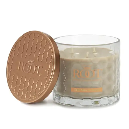 Root Candles Signature 3-Wick Honeycomb Beeswax Blend Jar Candle Salt Mist and Sand {1}