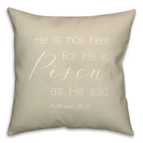 Risen Bible Pillow 2 18" x 18" Throw Pillow {1}