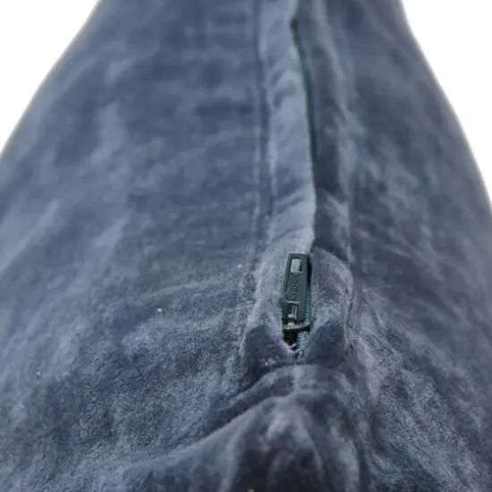 Hello Honey&reg; 20" Square Velvet Knife Edge Pillow Cover Blue {3}