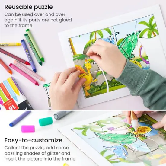 Arteza&reg; Kids Dinosaurs Jigsaw Puzzle Set, 32 pcs {7}