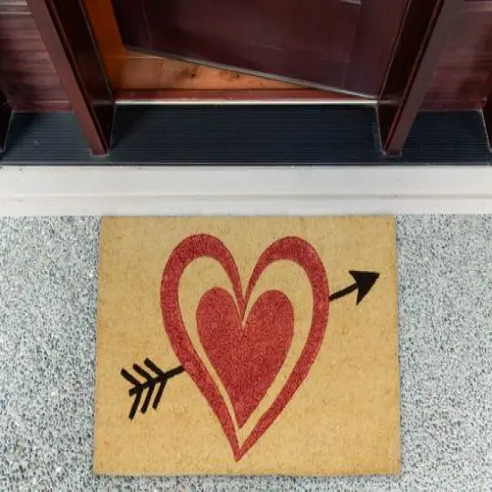 DII&reg; Glitter Heart Bow & Arrow Doormat {6}