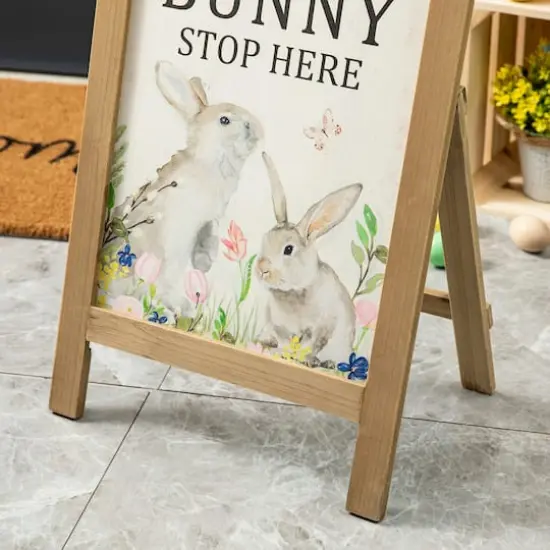 Glitzhome&reg; 24" Easter Wooden Porch Sign {5}