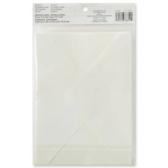 Ivory Gatefold Cards & Envelopes by Recollections™, 5" x 7" {6}