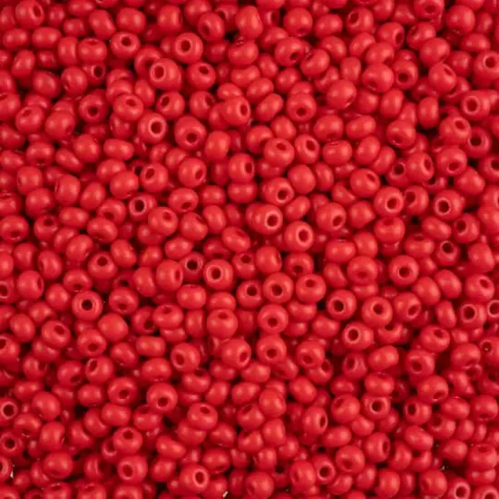 John Bead Terra Intensive 6/0 Czech Glass Seed Beads, 500g Red Matte {1}