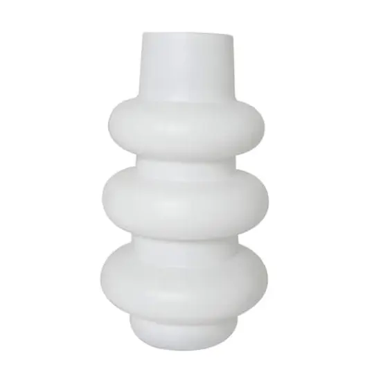 White Glass Dimensional Bubble Vase Set {5}