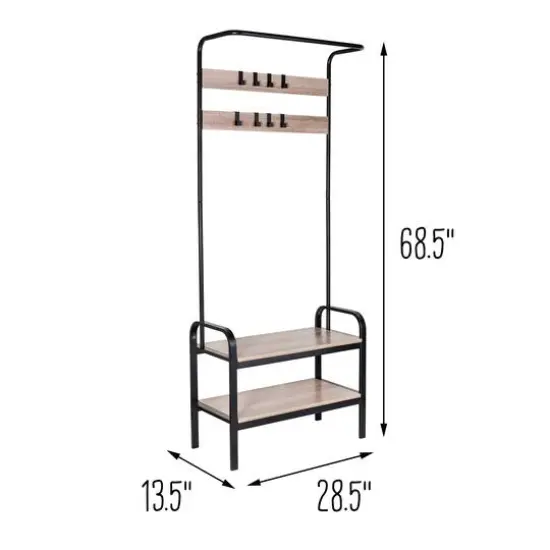 Honey Can Do Willow Gray Entryway Bench {7}