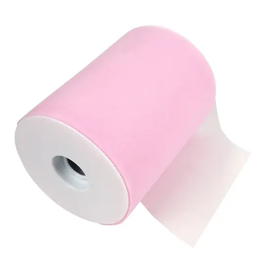 6" x 100yd. Pink Tulle Mega Roll by Celebrate It&trade; {4}