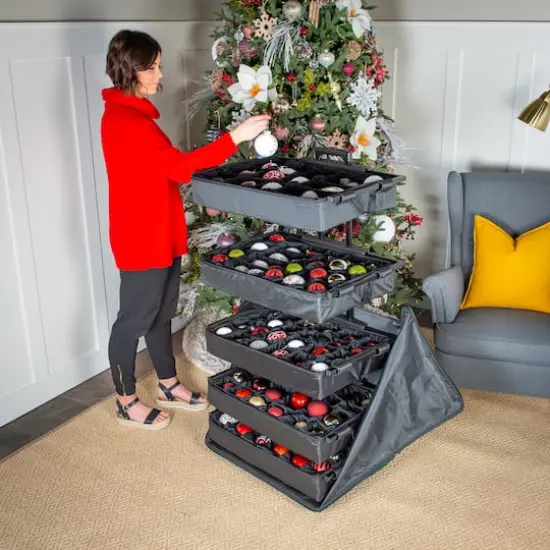 5-Tray Telescopic Christmas Ornament Storage Bag {3}