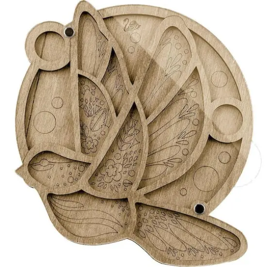 Wonderland Crafts 6.75" Bird in Flight Bead Organizer with Transparent Cover {1}