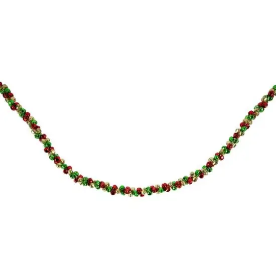 5ft. Green & Red Festive Jingle Bell Garland {8}
