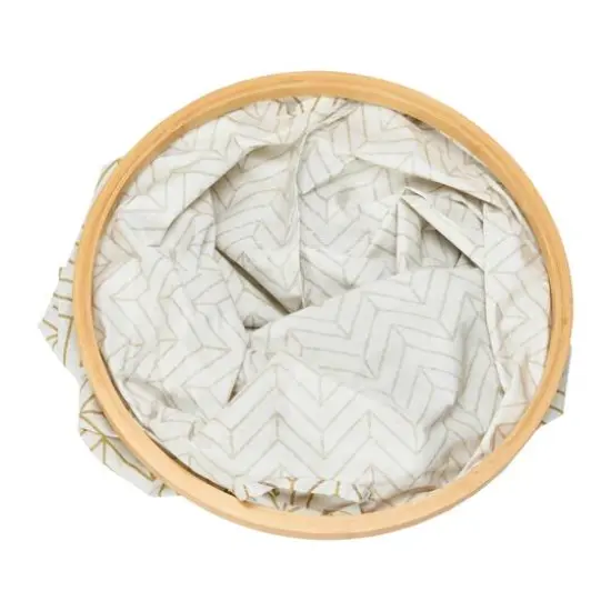 Household Essentials Krush Bamboo Rimmed Hamper (Round, Brown) {6}