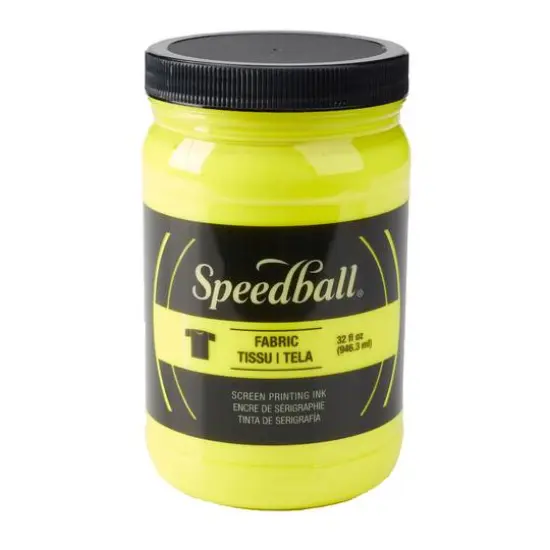 Speedball&reg; Fabric Screen Printing Ink, 32oz. Fluorescent Yellow {1}